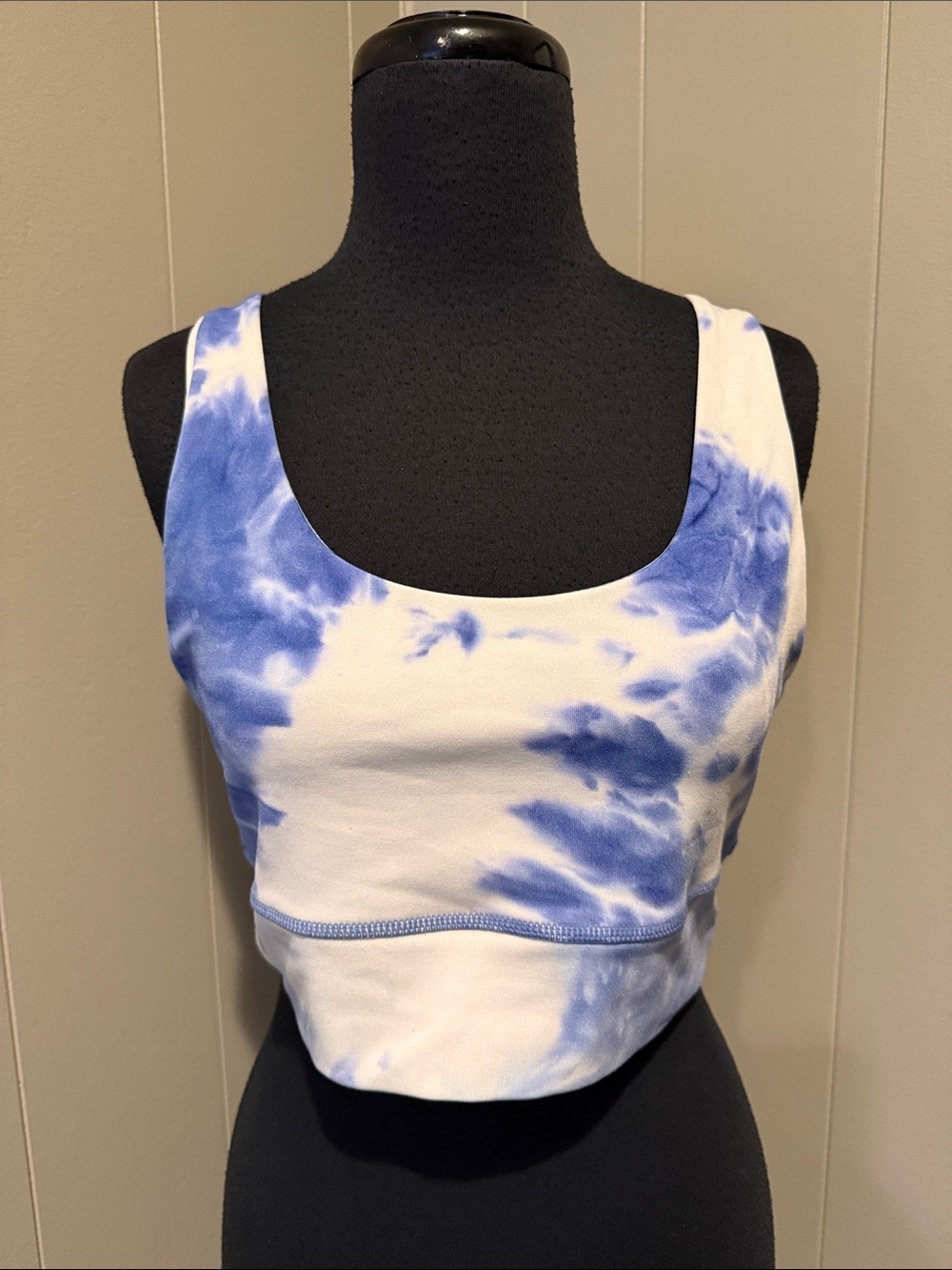 Kimberly C Women’s Medium Blue Tie-Dye Scoop Sports Bra
